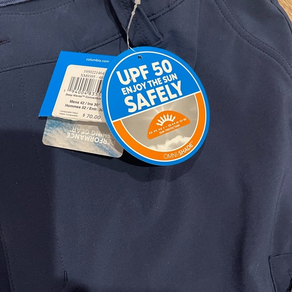 NEW Columbia PFG Navy Convertible Pants XXL Men’s UPF 50 Sun Protection - Picture 3 of 10